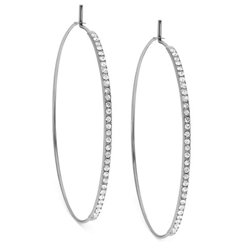 michael kors whisper hoop earrings|michael kors silver drop earrings.